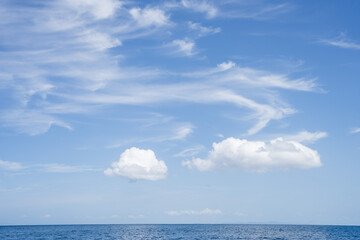 Wolken am Himmel mit Meer