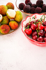 Fresh fruit on the plate