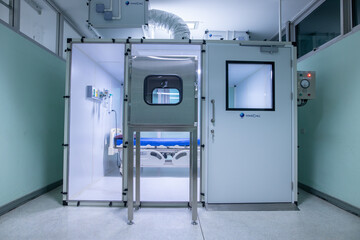 Cleanroom for separation of patients infected with covid-19 virus.