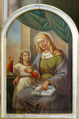 St. Anne, the painting on the altar of St. Francis of Assisi in the church of the Annunciation of...