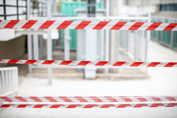 Red and white lines prohibit entry into the danger zone.
