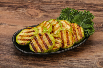 Vegan cuisine Grilled zucchini slices