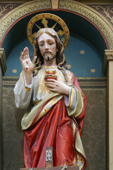 Altar of the Sacred Heart of Jesus at St. Anne Church in Rozga, Croatia