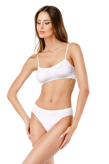 Obraz premium Fitness young woman with a beautiful body