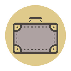 Suitcase. Vector flat style