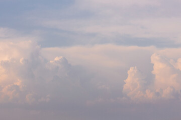 Beautiful sky, clouds of different and interesting shapes. Background
