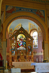 Fototapeta na wymiar Main altar to the Church of the Holy Three Kings in Kraljev Vrh, Croatia