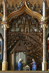 Birth of Jesus, main altar at St. Catherine of Alexandria Church in Stubicke Toplice, Croatia