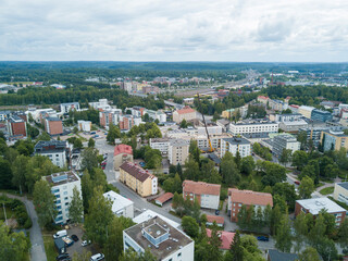 Riihimäki, Finland. Aerial views from city of Riihimäki