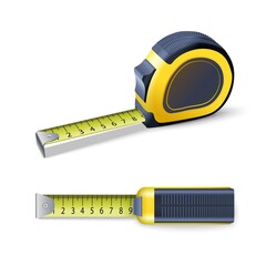 3d vector realistic measurement ruler. Isolated icon illustration.