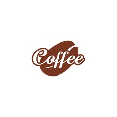 Typographic coffee logo design for cafe or restaurant logo stock vector