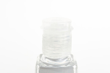 Screw-On Top Cap Of Transparent Hand Sanitizer Dispenser Plastic Bottle