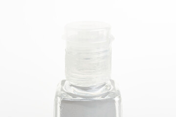 Screw-On Top Cap Of Transparent Hand Sanitizer Dispenser Plastic Bottle