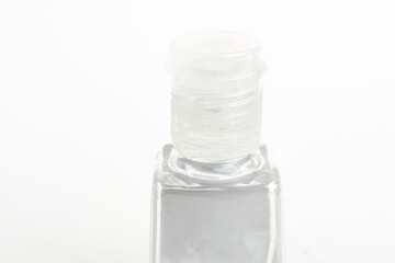 Screw-On Top Cap Of Transparent Hand Sanitizer Dispenser Plastic Bottle