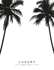 luxury holiday palm tree silhouette background vector illustration EPS10 © krissikunterbunt