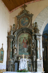 Fototapeta na wymiar St. Lawrence altar at St. Nicholas Church in Gornji Miklous, Croatia