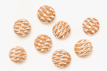 oatmeal cookies, cookies on a white background