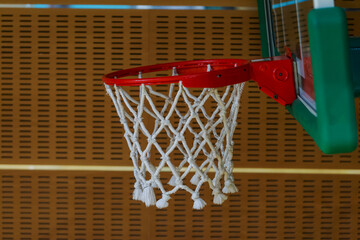 Basketball basket. Red basketball hoop. Basketball ring. - Powered by Adobe