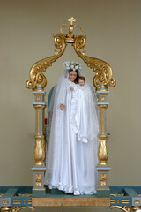 Obraz premium Our Lady statue in the church of St. Anthony of Padua in Vukmanic, Croatia