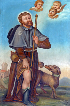 St. Roch altar painting in St. Vitus church in Ladvenjak, Croatia