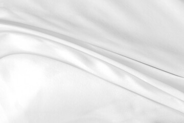 Obraz premium White cloth background abstract with soft waves.