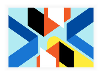 Abstract background, Dynamic geometric shapes compositions, Flat and clean style, Applicable for any graphic works.