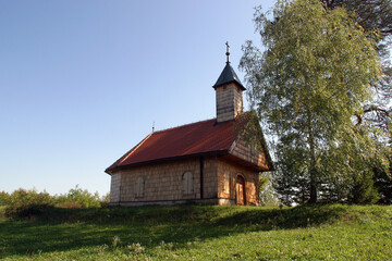 Fototapeta na wymiar Saint Roch's Chapel in Cvetkovic Brdo, Croatia