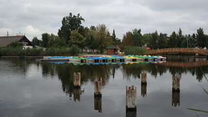 Obraz premium boats on the lake