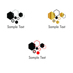 The illustration - set of beautiful and modern logos.
