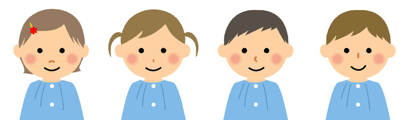 スモックを着た園児達