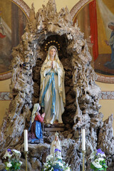 Our Lady of Lourdes at Saint Nicholas Parish Church in Donja Zelina, Croatia