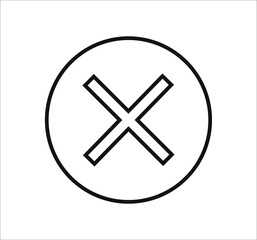 Check mark and X mark icon. illustration for web and mobile design.