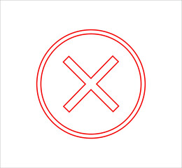 Check mark and X mark icon. illustration for web and mobile design.