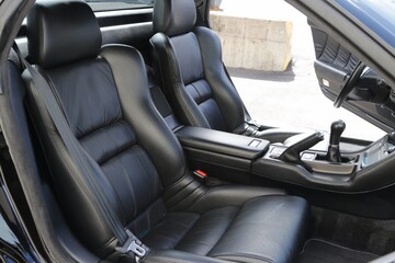 Leather car interior seats in a car 1991 Acura NSX 0036