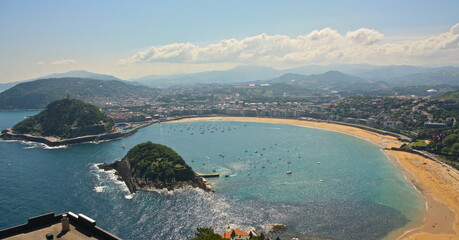 Fototapeta premium Vue Panoramique San Sebastian Pays Basque Espagne 
