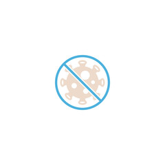 corona virus icon flat vector logo design trendy