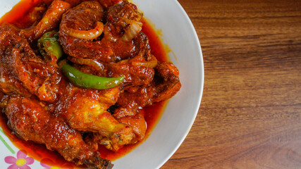 Ayam masak merah is a Malaysian traditional dish
