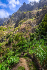 Fototapeta na wymiar Paul Valley landscape in Santo Antao island, Cape Verde