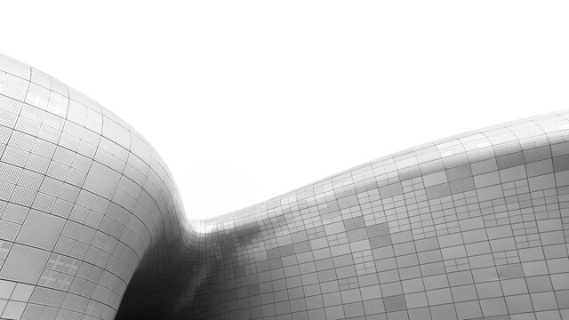 Modern architecture of Dongdaemun Design Plaza or called DDP. The place is the centerpiece of South Korea's fashion hub and popular tourist destination.