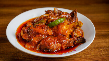 Ayam masak merah is a Malaysian traditional dish
