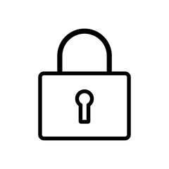 Padlock line icon vector