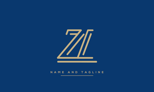 alphabet letters monogram icon logo ZL or LZ