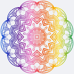 Sacred Oriental Mandala. Color Floral Ornament. Abstract Shapes In Asian Style. Vector Illustration.