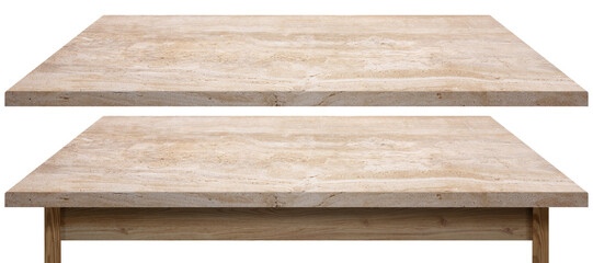 light marble table top and shelf