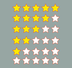 rating star icon. illustration for web and mobile design.