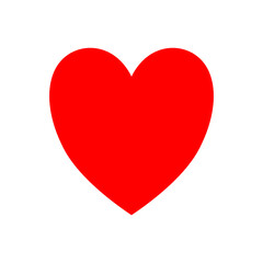 Design red heart icon, on white