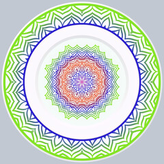 Beautiful Round Flower Mandala. Vector Illustration. For Coloring Book, Greeting Card, Invitation, Tattoo
