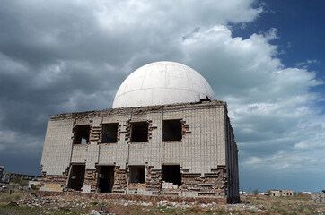 Abandoned Soviet military base in Central Asia.West Bank of Balkhash Lake