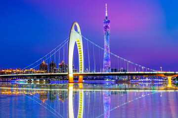 Aerial photo of the landmark city of Guangzhou, China
