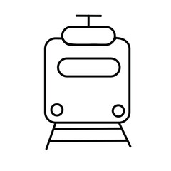 simple public transportation icon on earth